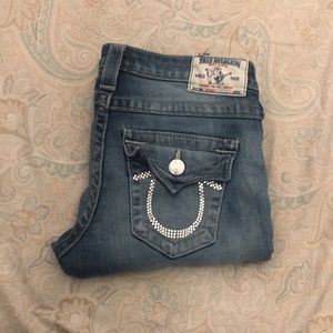 True religion jeans with rhinestone detailing